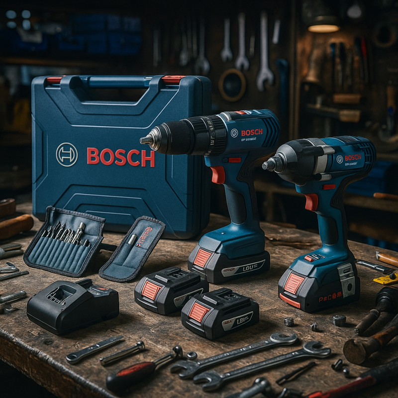 KIT BOSCH ORIGINAL: BERBEQUIM SEM FIO COM PISTOLA DE IMPACTO + 26 ACESSÓRIOS + 2 BATERIAS - PROMOÇÃO BLACK FRIDAY